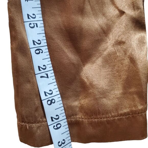 SCANDAL ITALY copper satin trousers L - Picture 5 of 8